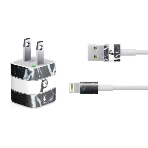 NBA Indiana Pacers Marble iPhone Charger (5W USB) Skin